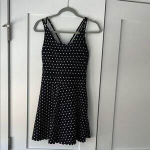 Kate Spade Black Athletic tennis dress black and white polka dots